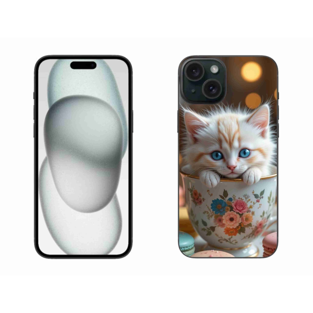 Gélový kryt mmCase na iPhone 15 Plus - roztomilé mačiatko 6