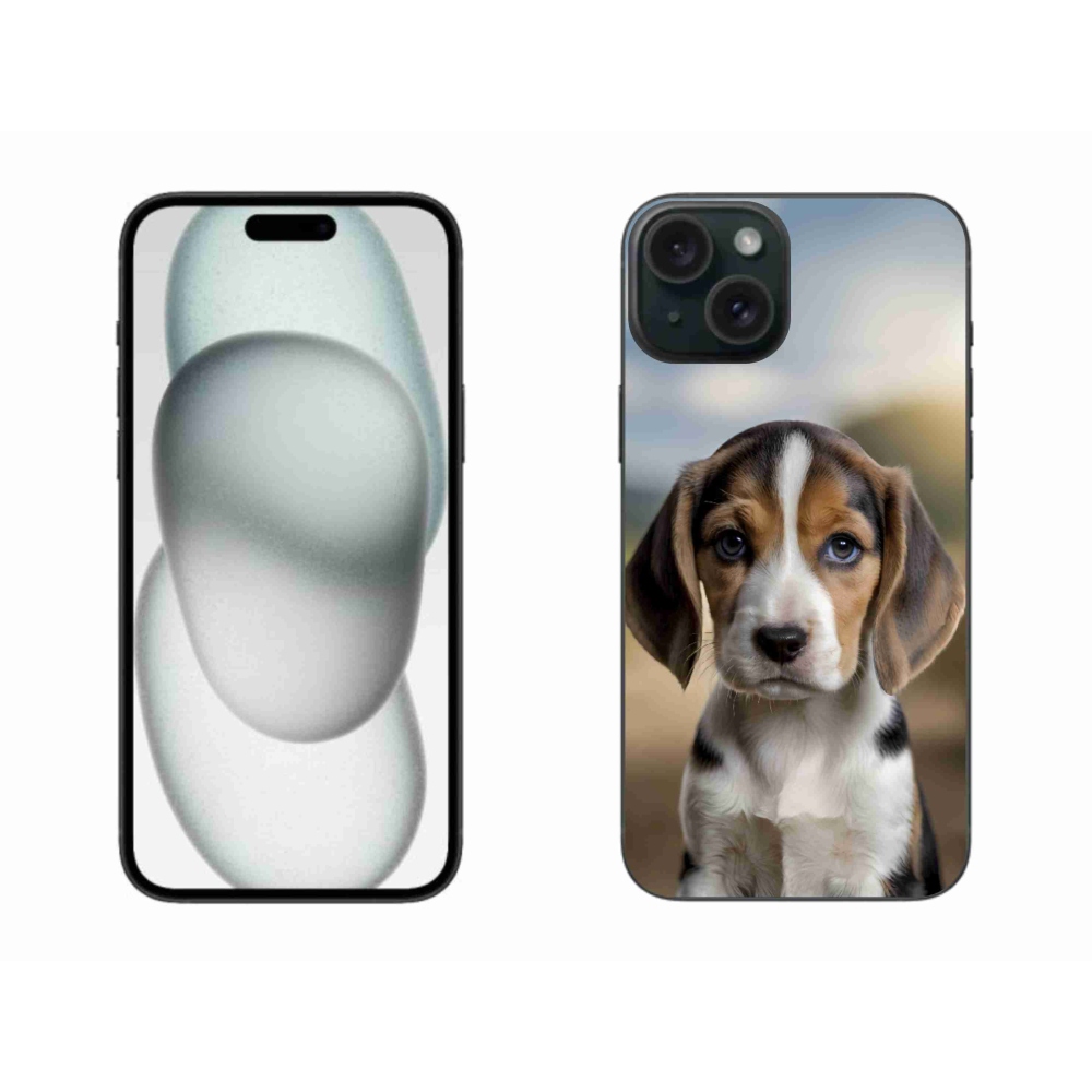 Gélový kryt mmCase na iPhone 15 Plus - roztomilý bígl