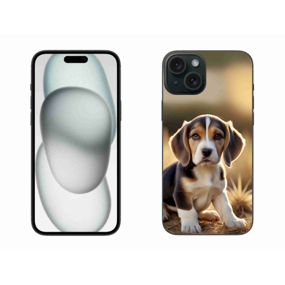 Gélový kryt mmCase na iPhone 15 Plus - roztomilý bígl