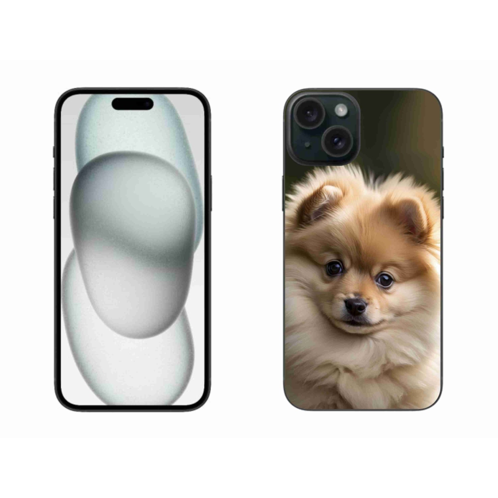 Gélový kryt mmCase na iPhone 15 Plus - roztomilý pomeranian 2