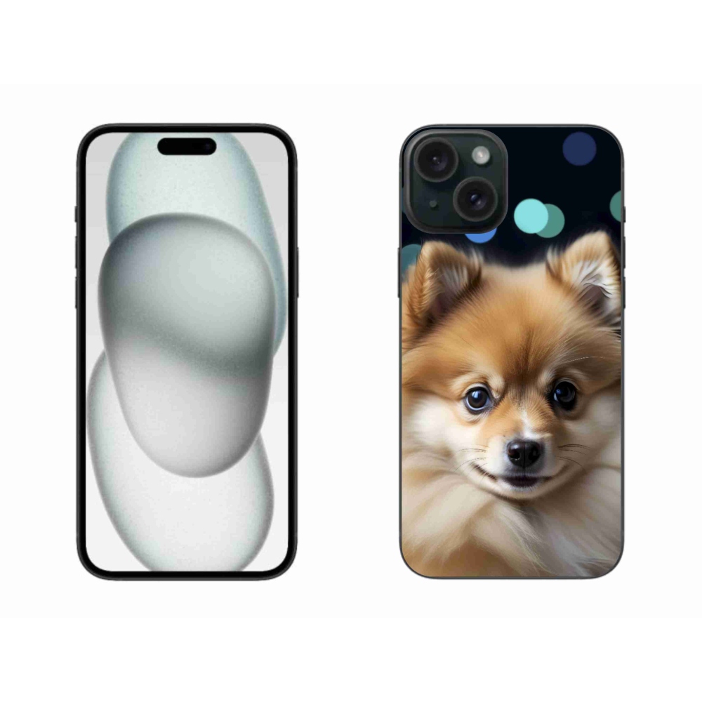 Gélový kryt mmCase na iPhone 15 Plus - roztomilý pomeranian