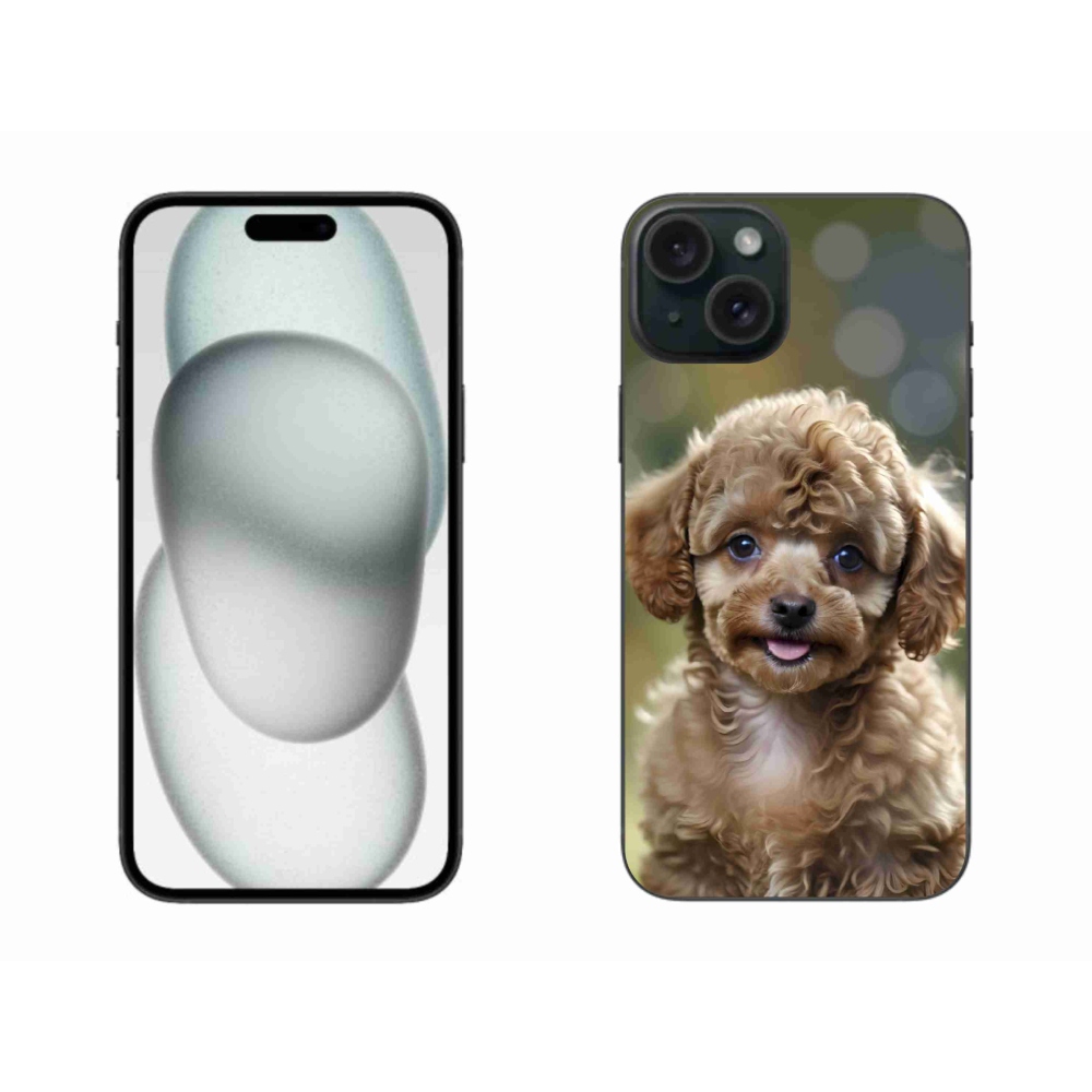 Gélový kryt mmCase na iPhone 15 Plus - roztomilý pudel