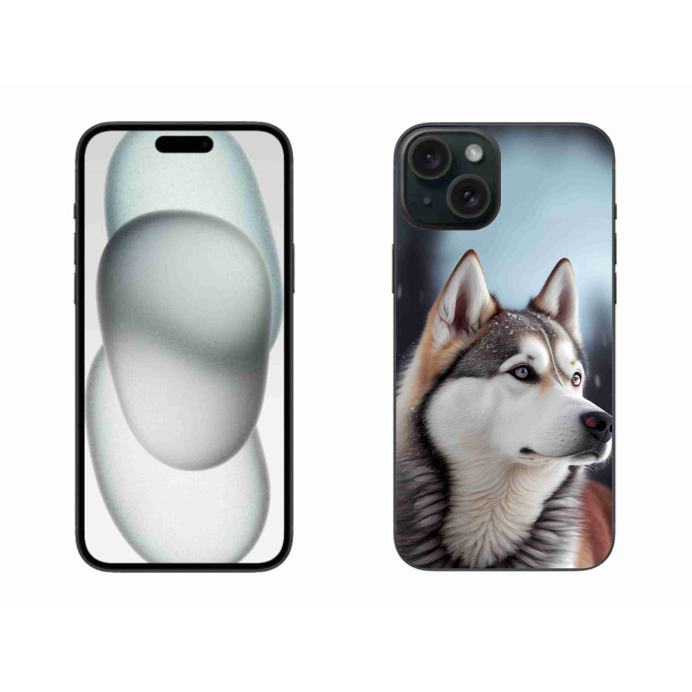 Gélový kryt mmCase na iPhone 15 Plus - sibírsky husky