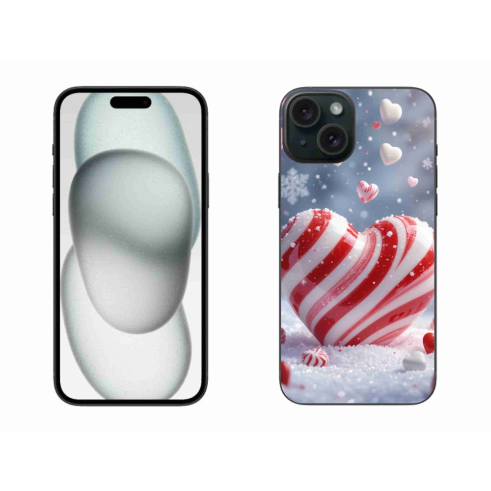 Gélový kryt mmCase na iPhone 15 Plus - sladké srdce