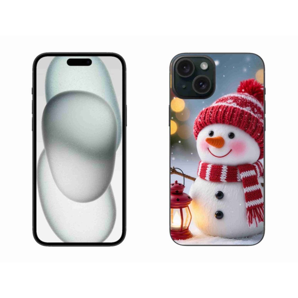 Gélový kryt mmCase na iPhone 15 Plus - snehuliak 2