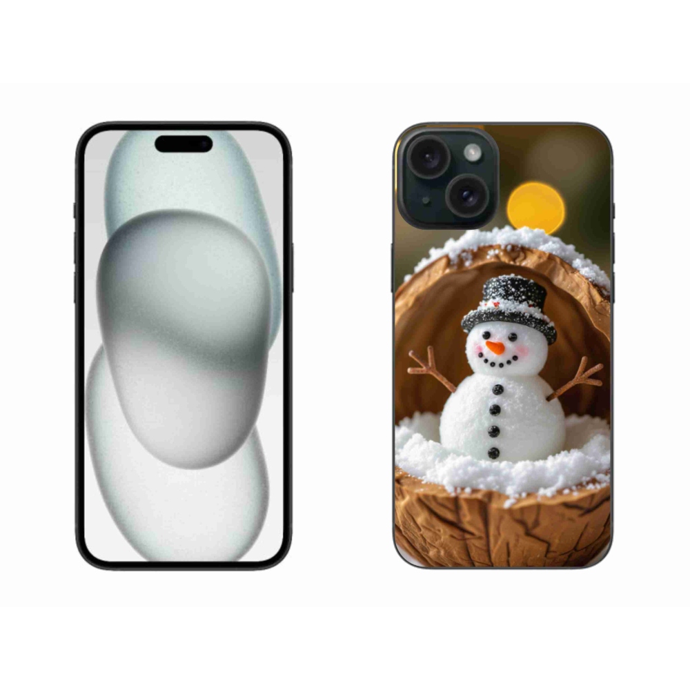 Gélový kryt mmCase na iPhone 15 Plus - snehuliak 4