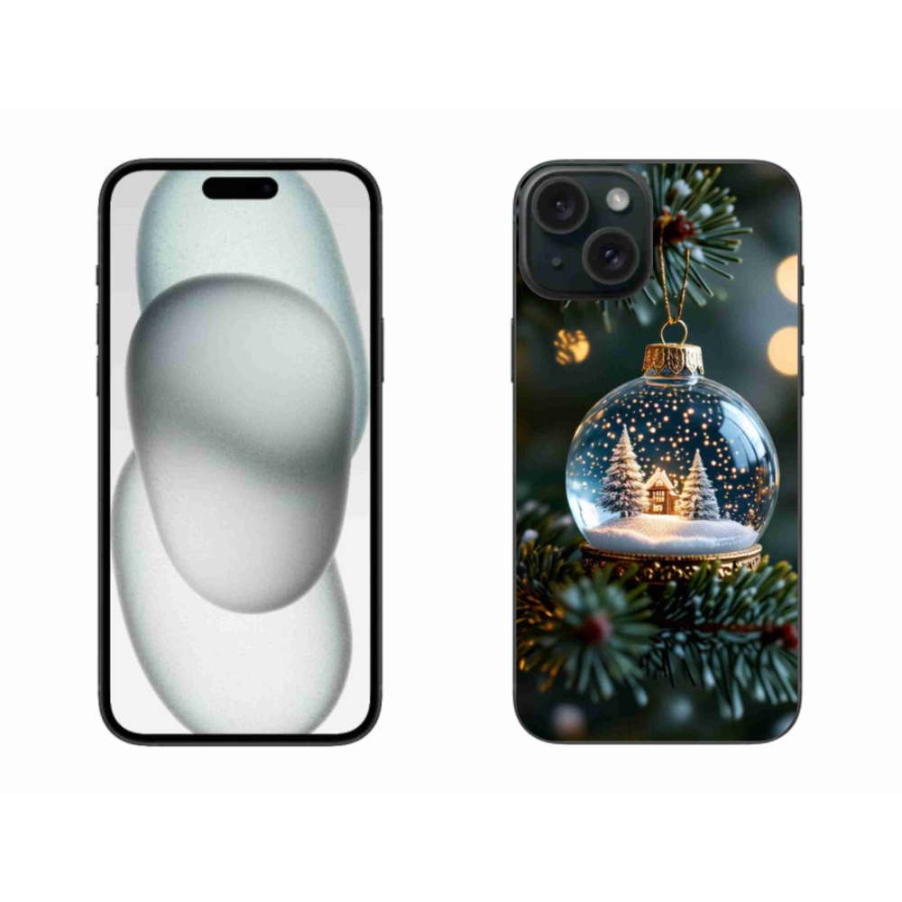 Gélový kryt mmCase na iPhone 15 Plus - vianočné gule 2