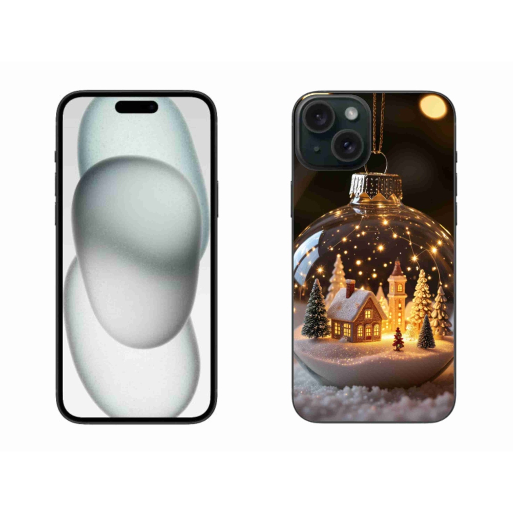 Gélový kryt mmCase na iPhone 15 Plus - vianočné gule 3