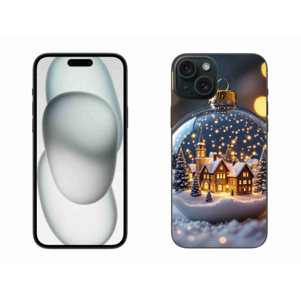 Gélový kryt mmCase na iPhone 15 Plus - vianočné gule 4