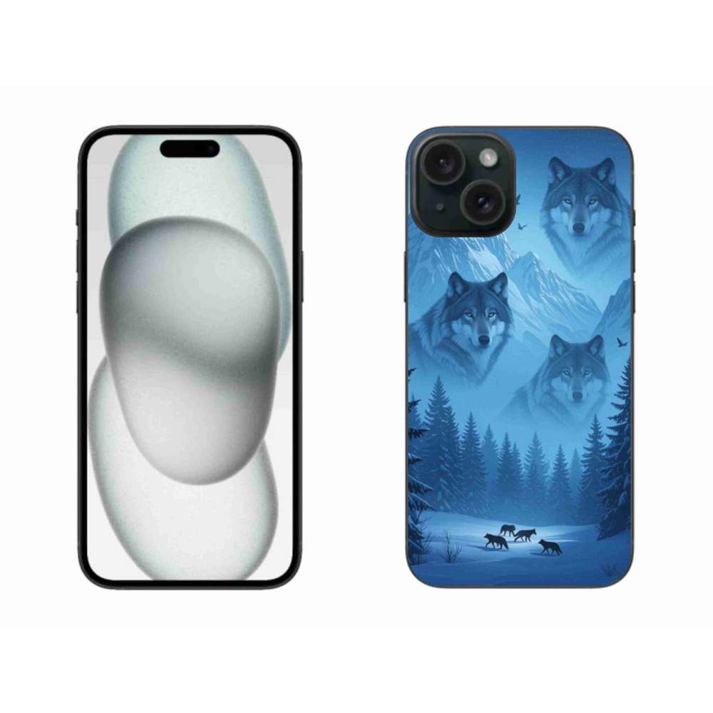 Gélový kryt mmCase na iPhone 15 Plus - vlčia svorka