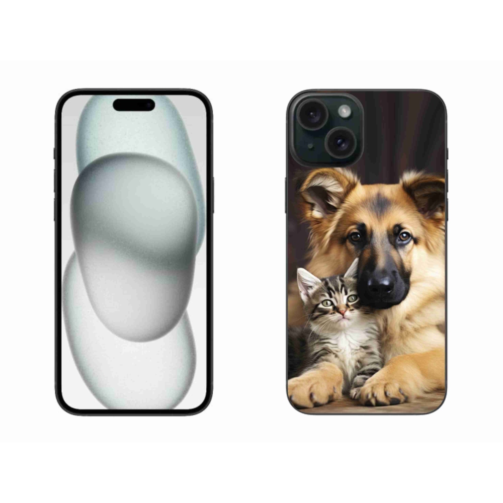 Gélový kryt mmCase na iPhone 15 Plus - zvieracie priateľstvo