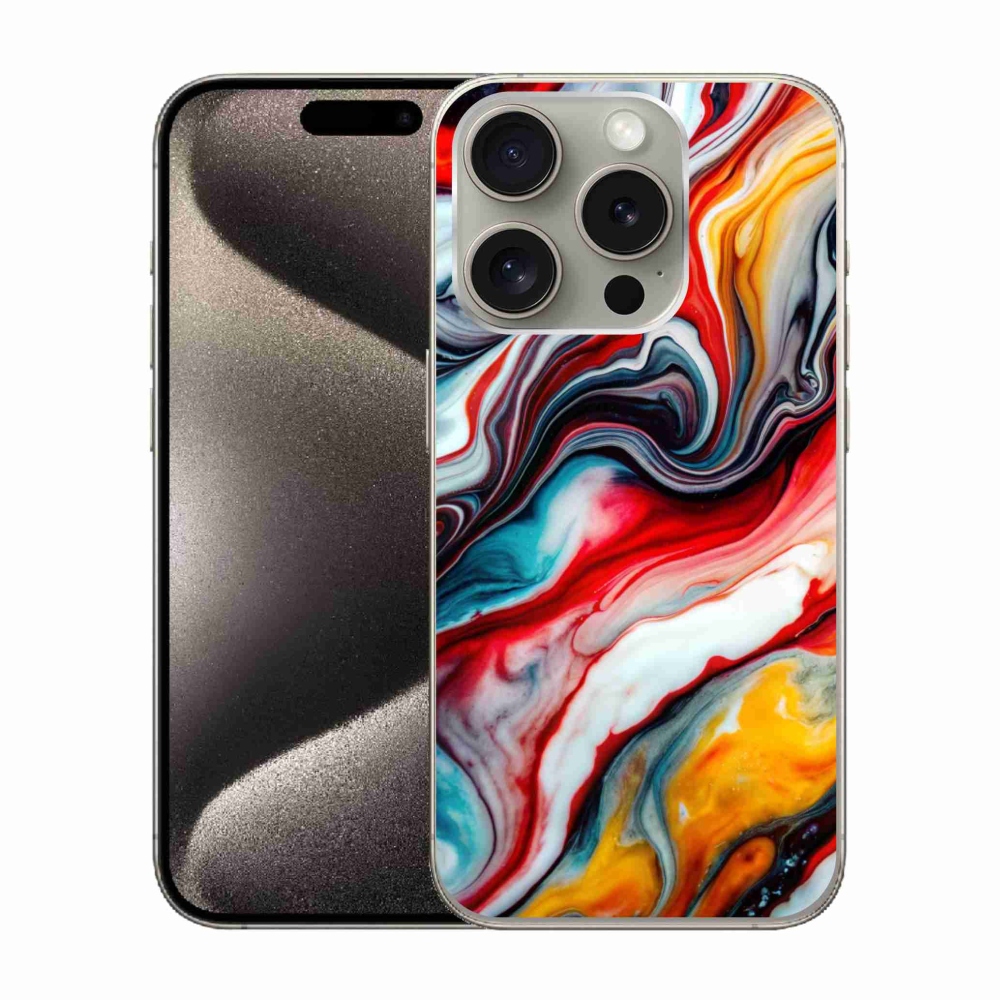 Gélový kryt mmCase na iPhone 15 Pro - abstraktný motív 35