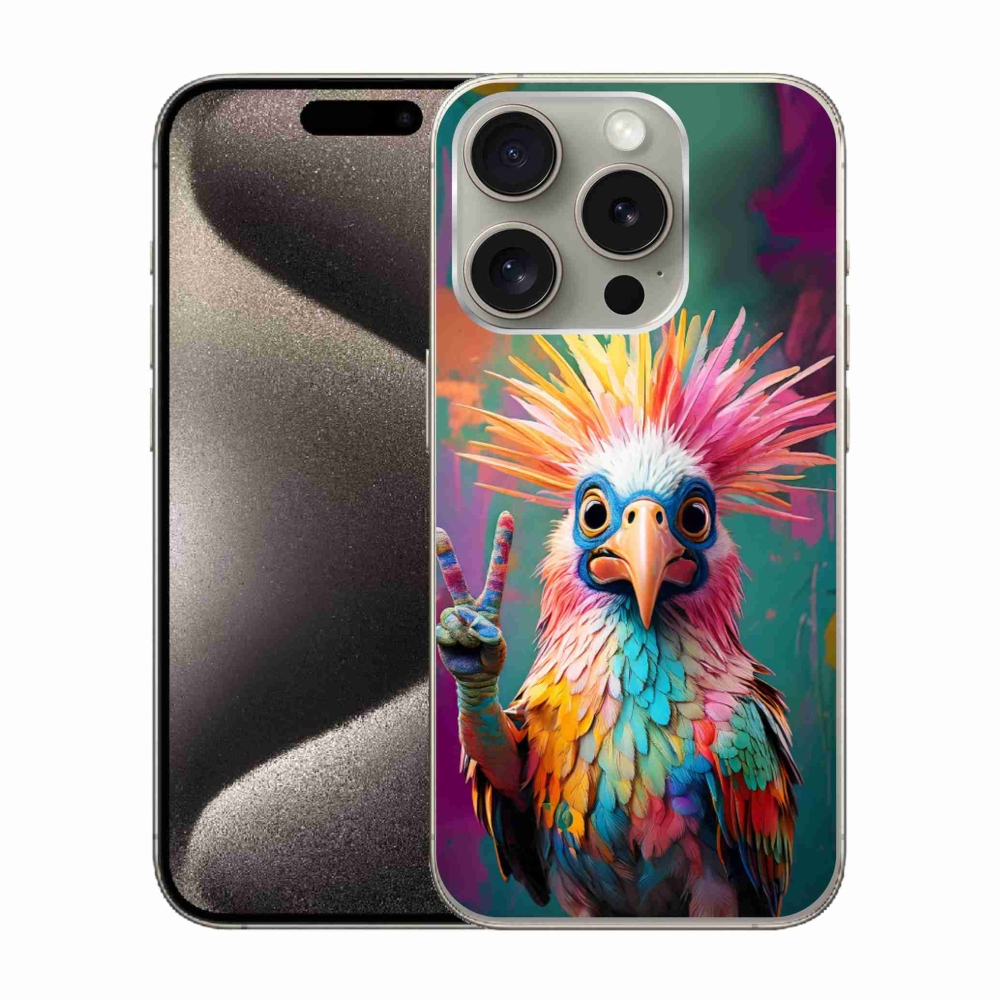 Gélový kryt mmCase na iPhone 15 Pro - farebný rebel