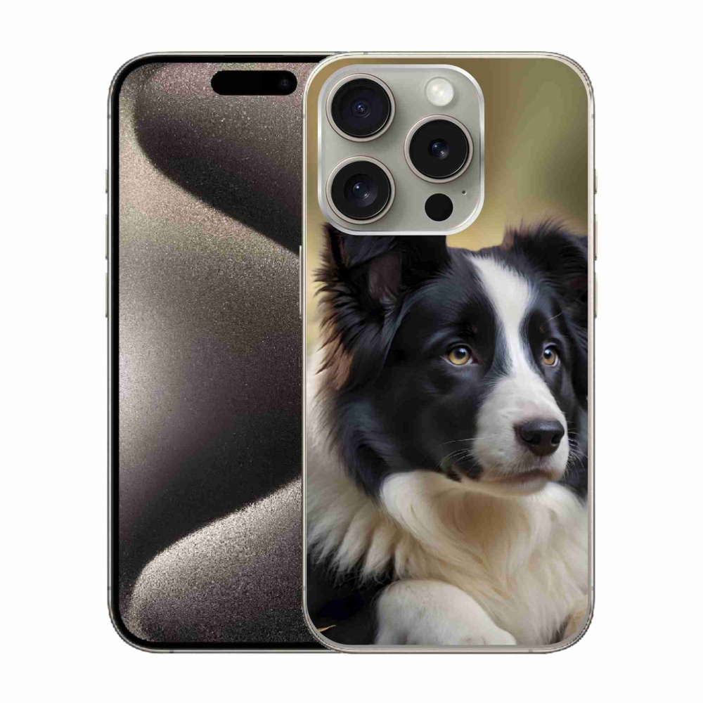 Gélový kryt mmCase na iPhone 15 Pro - border kólia 2