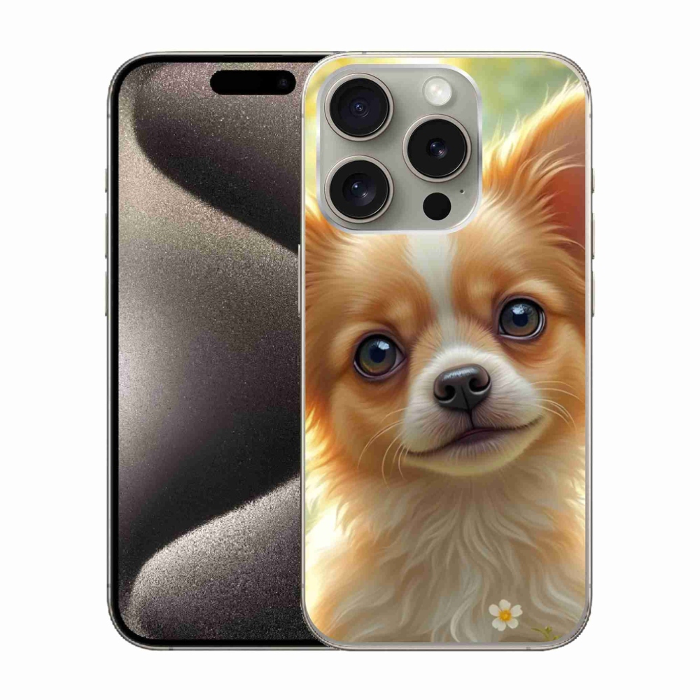 Gélový kryt mmCase na iPhone 15 Pro - čivava 5
