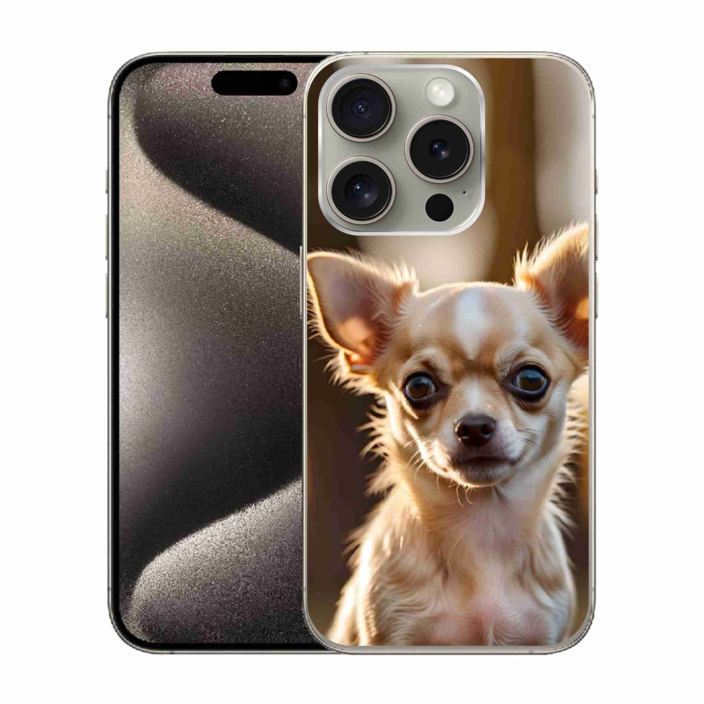 Gélový kryt mmCase na iPhone 15 Pro - čivava 6