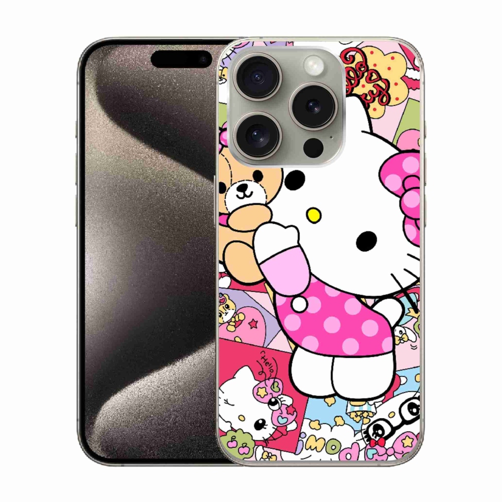 Gélový kryt mmCase na iPhone 15 Pro - cute kitty