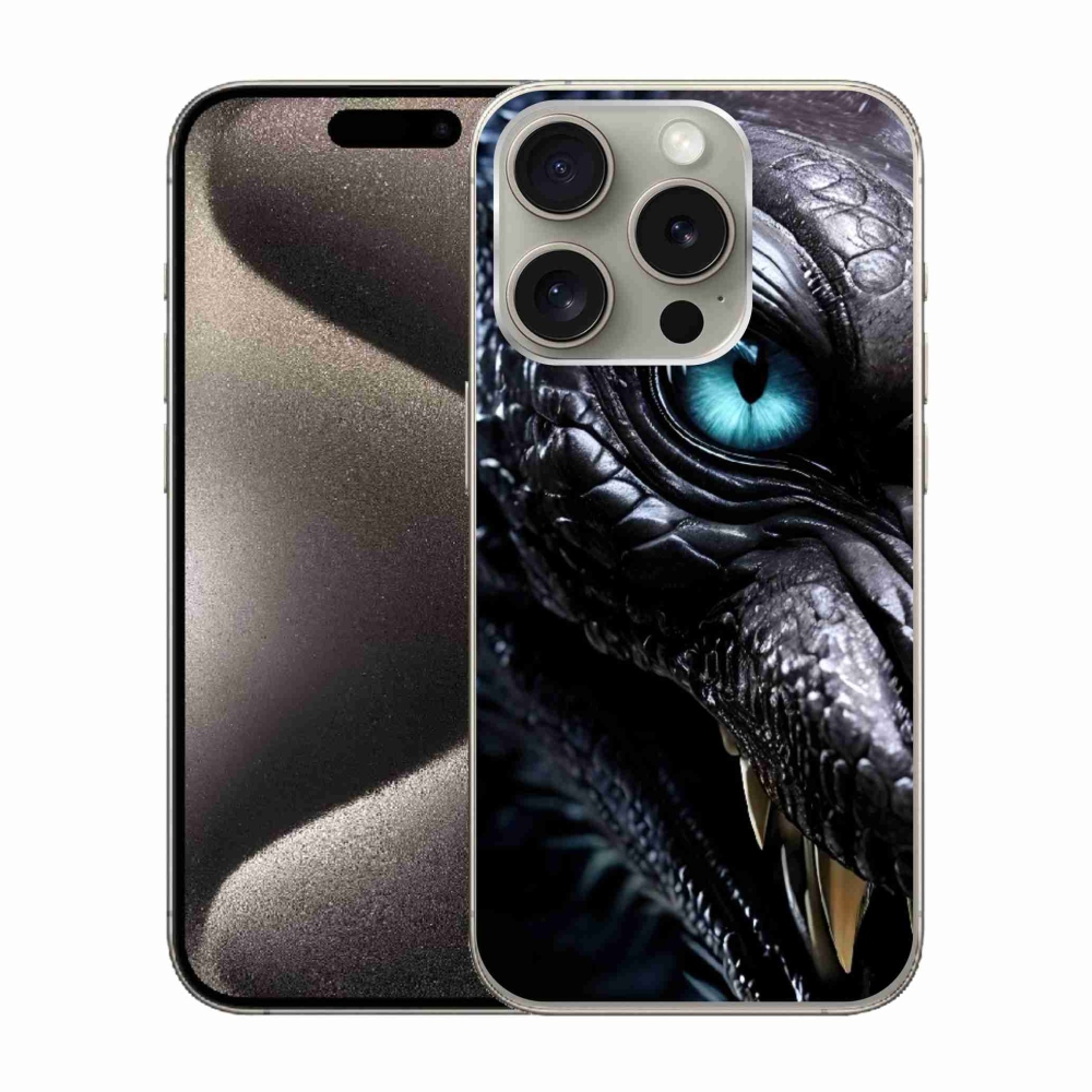 Gélový kryt mmCase na iPhone 15 Pro - dračí pohľad