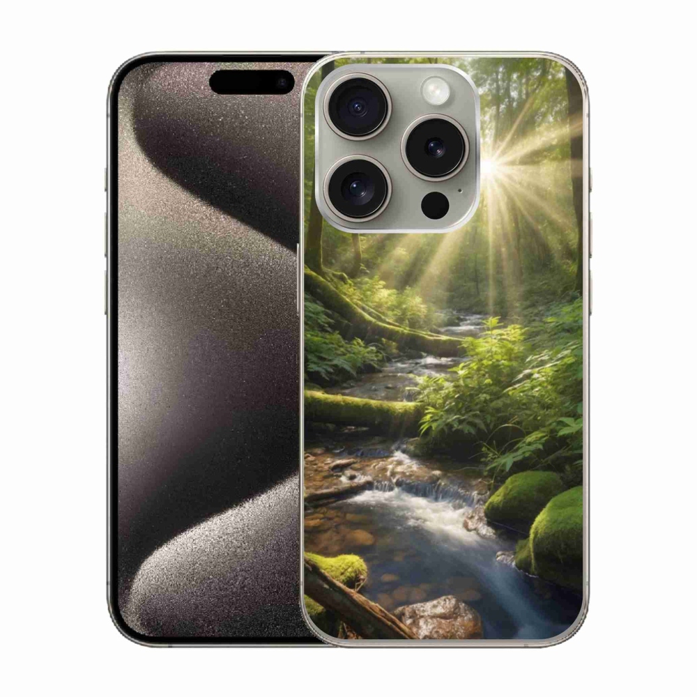 Gélový kryt mmCase na iPhone 15 Pro - hlbina lesa