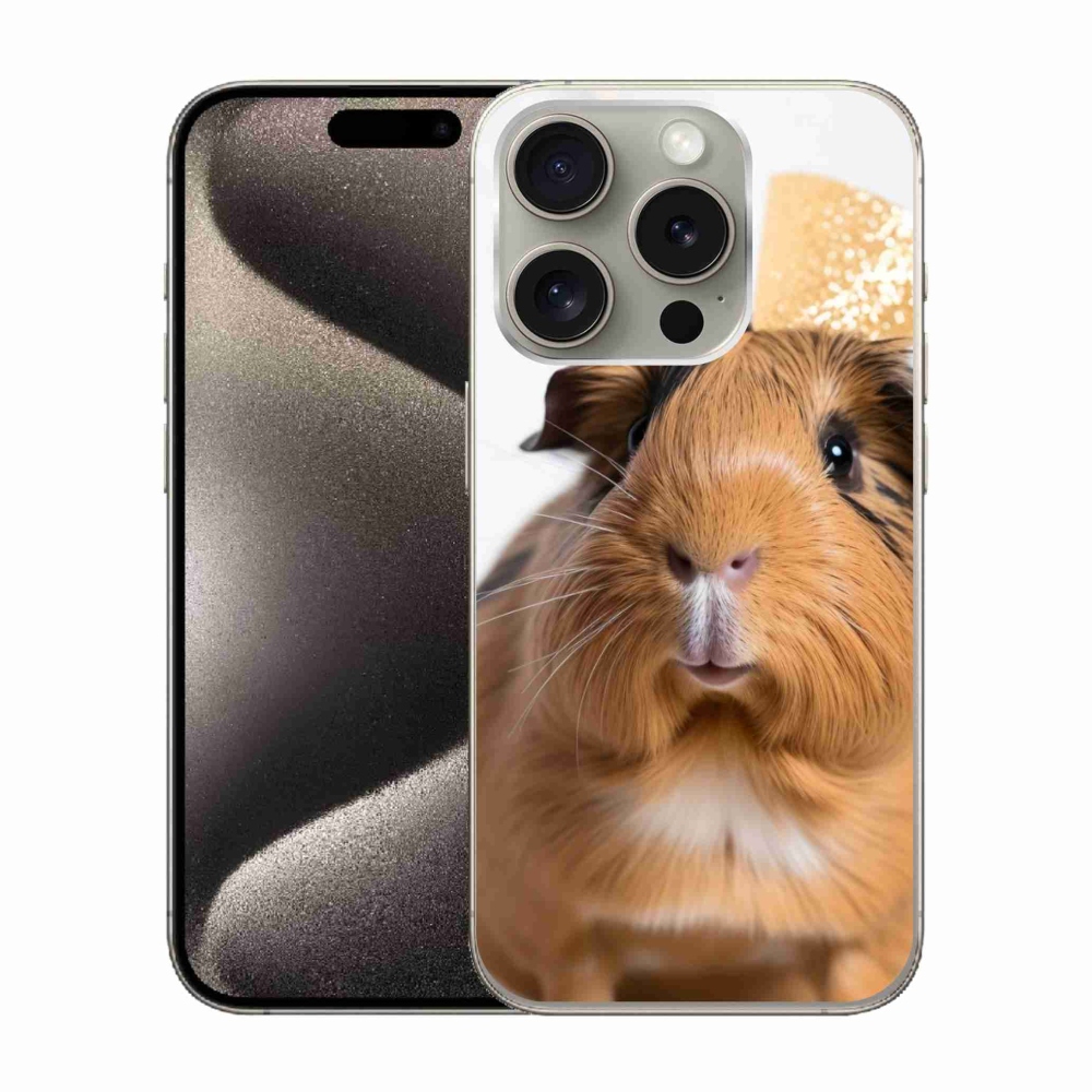 Gélový kryt mmCase na iPhone 15 Pro - hnedé morča