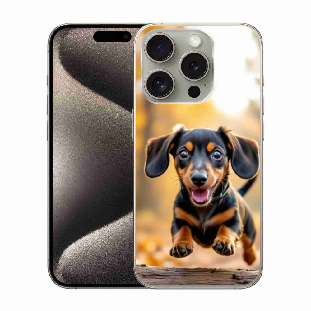 Gélový kryt mmCase na iPhone 15 Pro - jazvečík 2