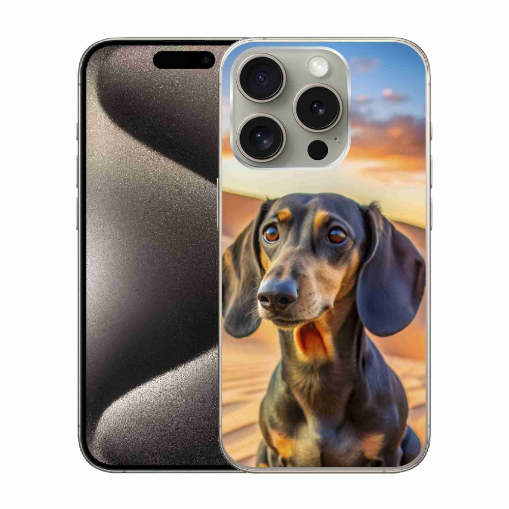 Gélový kryt mmCase na iPhone 15 Pro - jazvečík 3