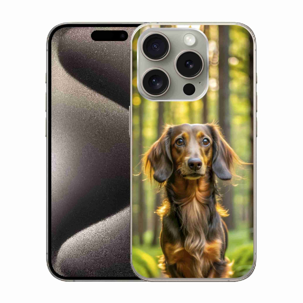Gélový kryt mmCase na iPhone 15 Pro - jazvečík 4