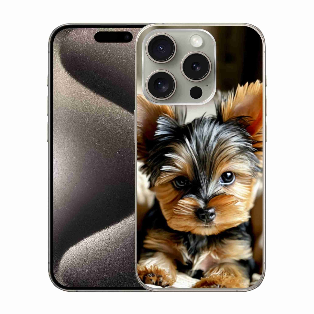 Gélový kryt mmCase na iPhone 15 Pro - yorkšír 11