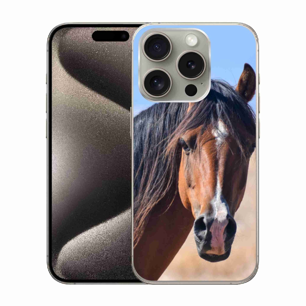 Gélový kryt mmCase na iPhone 15 Pro - pokojný kôň