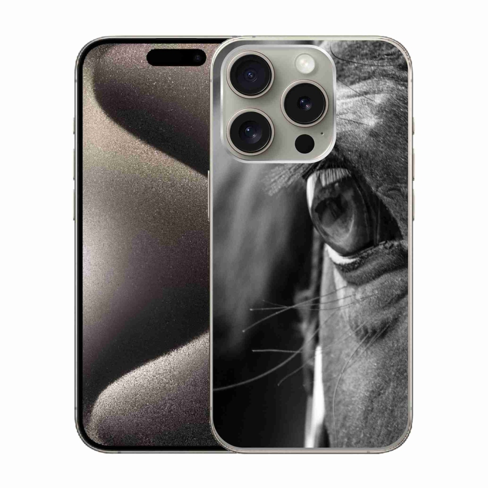 Gélový kryt mmCase na iPhone 15 Pro - konský pohľad