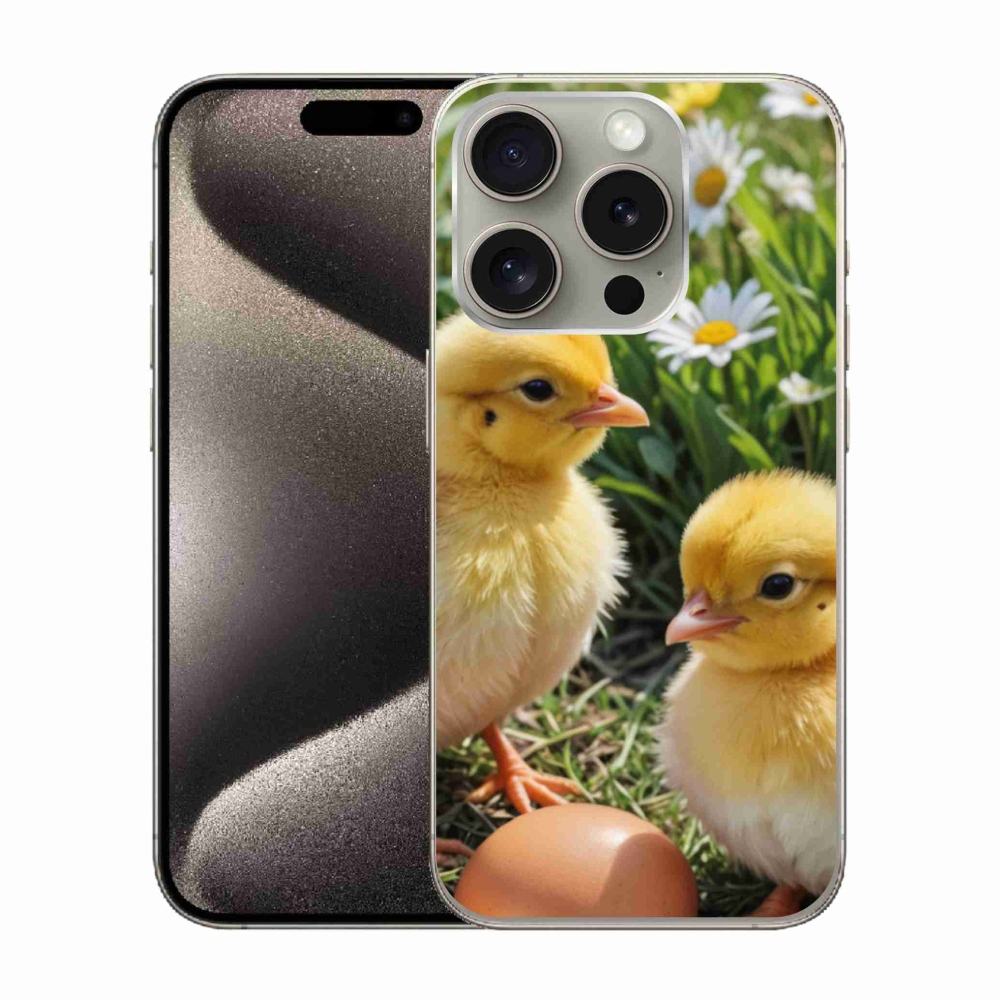 Gélový kryt mmCase na iPhone 15 Pro - kuriatka