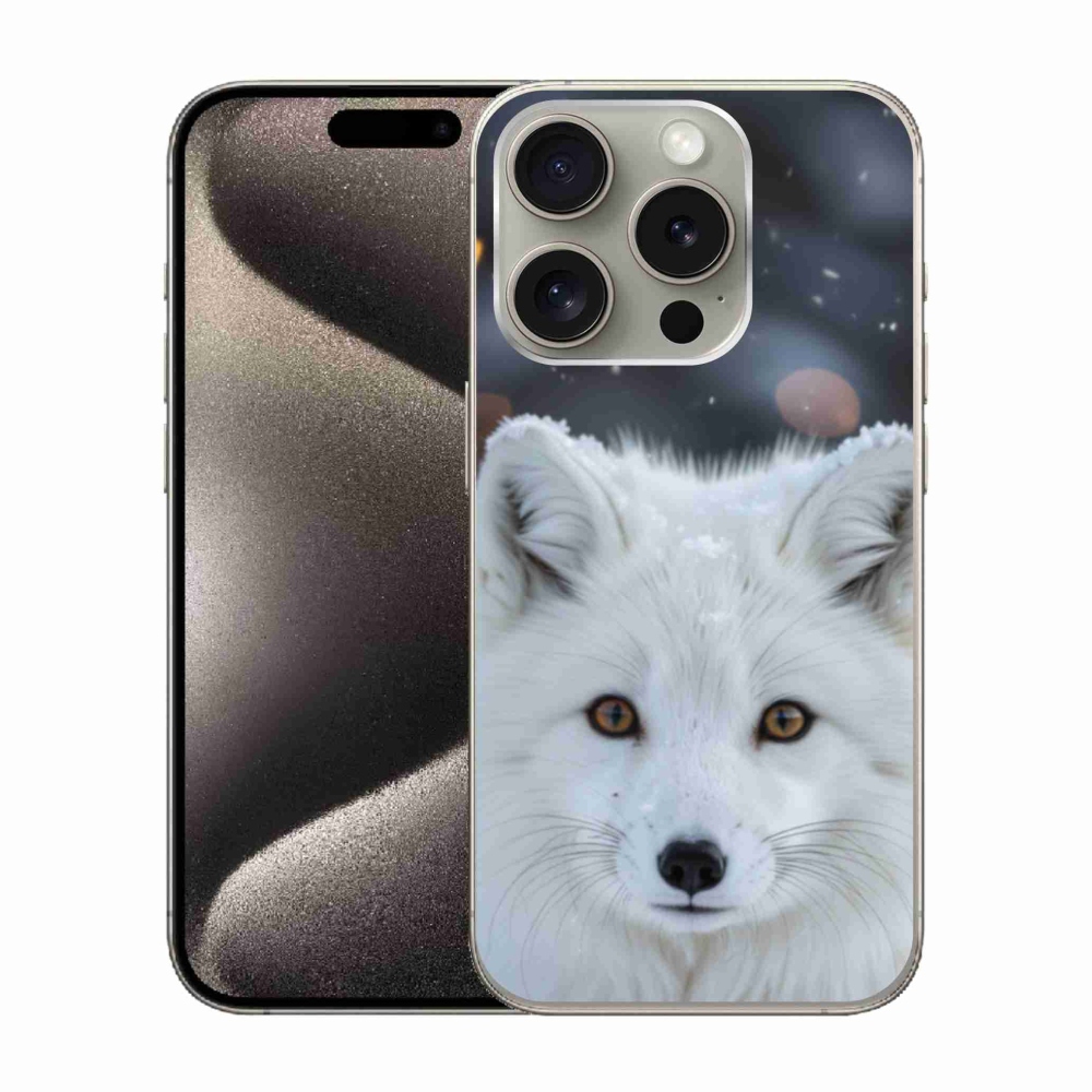 Gélový kryt mmCase na iPhone 15 Pro - líška polárna