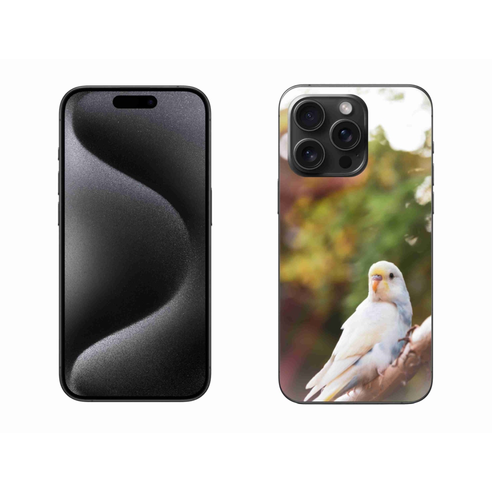 Gélový kryt mmCase na iPhone 15 Pro Max - andulka biela