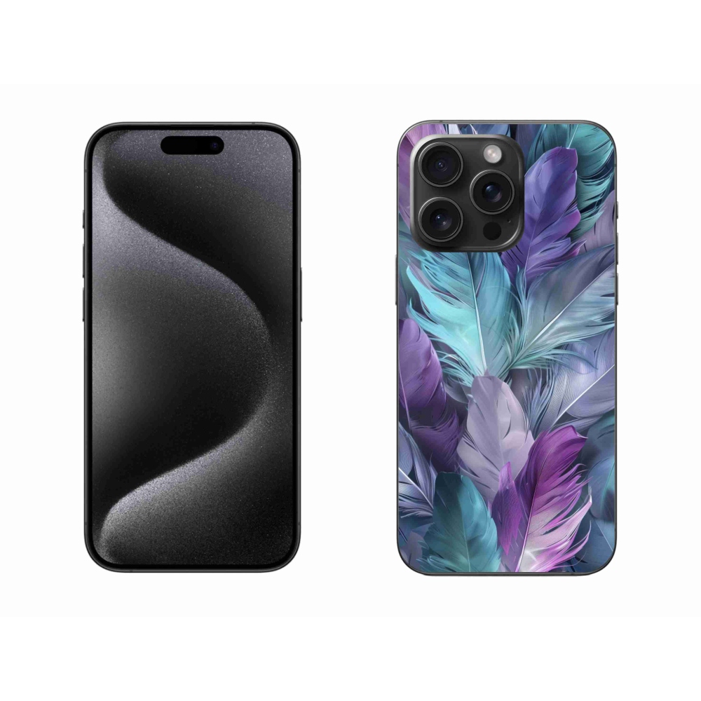Gélový kryt mmCase na iPhone 15 Pro Max - farebné perie 2