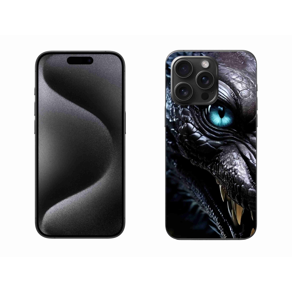 Gélový kryt mmCase na iPhone 15 Pro Max - dračí pohľad