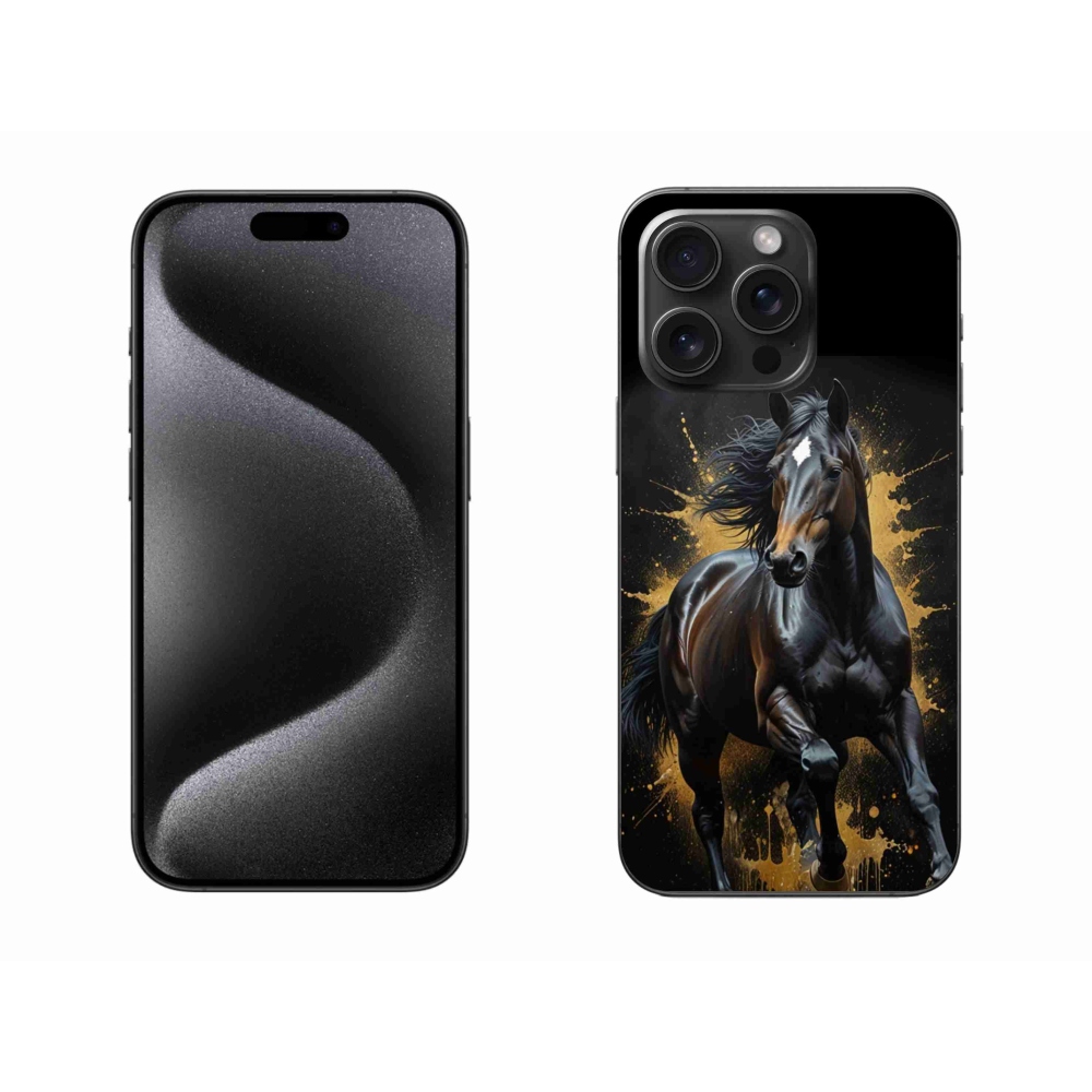 Gélový kryt mmCase na iPhone 15 Pro Max - elegantný čierny žrebec