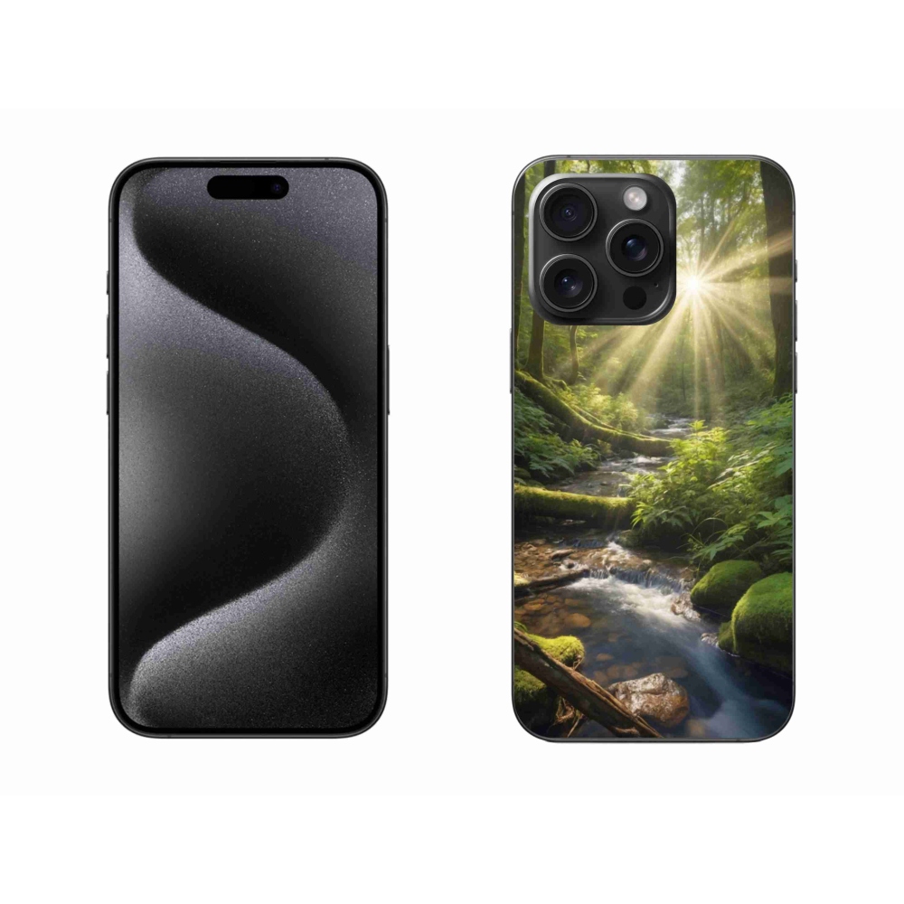 Gélový kryt mmCase na iPhone 15 Pro Max - hlbina lesa