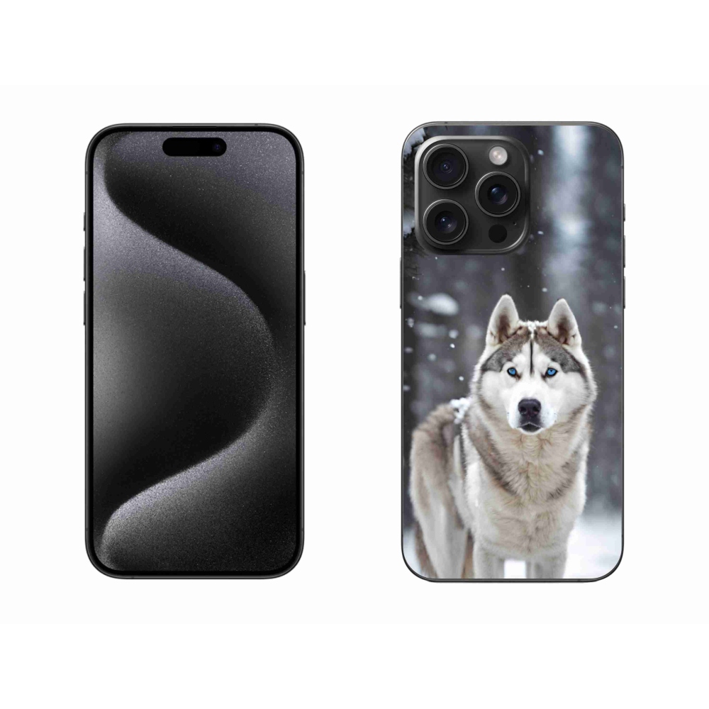 Gélový kryt mmCase na iPhone 15 Pro Max - husky 2