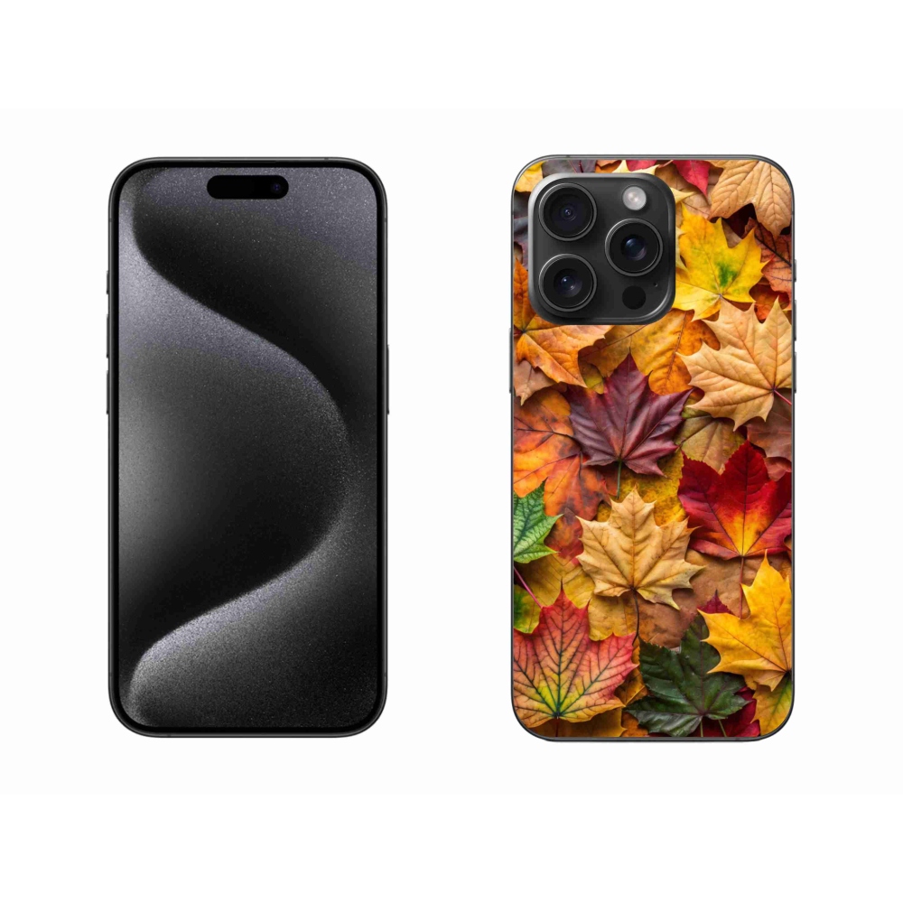 Gélový kryt mmCase na iPhone 15 Pro Max - javorové listy 2