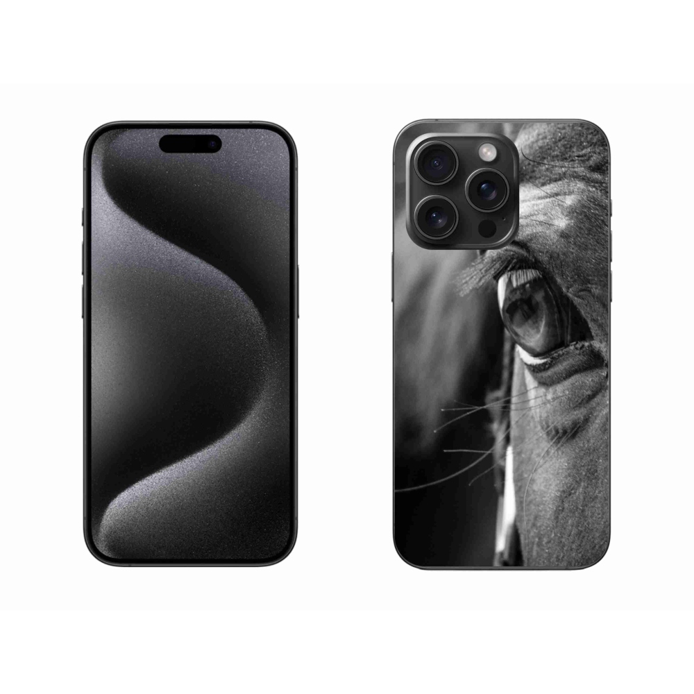 Gélový kryt mmCase na iPhone 15 Pro Max - konský pohľad