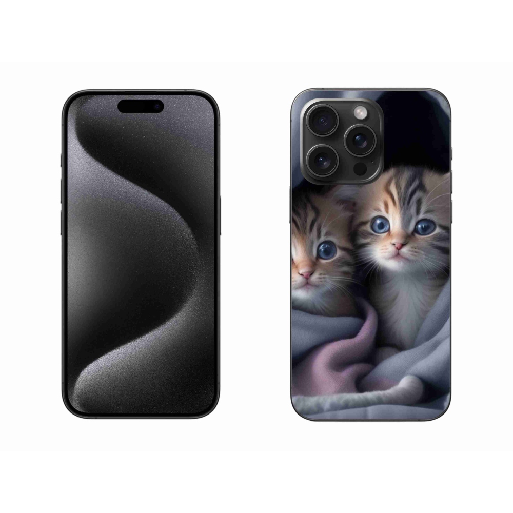 Gélový kryt mmCase na iPhone 15 Pro Max - mačacie duo 2