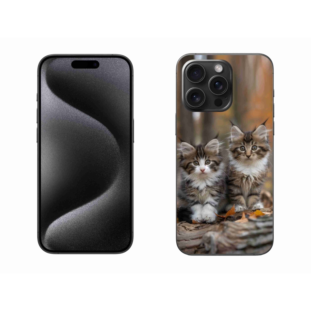 Gélový kryt mmCase na iPhone 15 Pro Max - mačacie duo 3