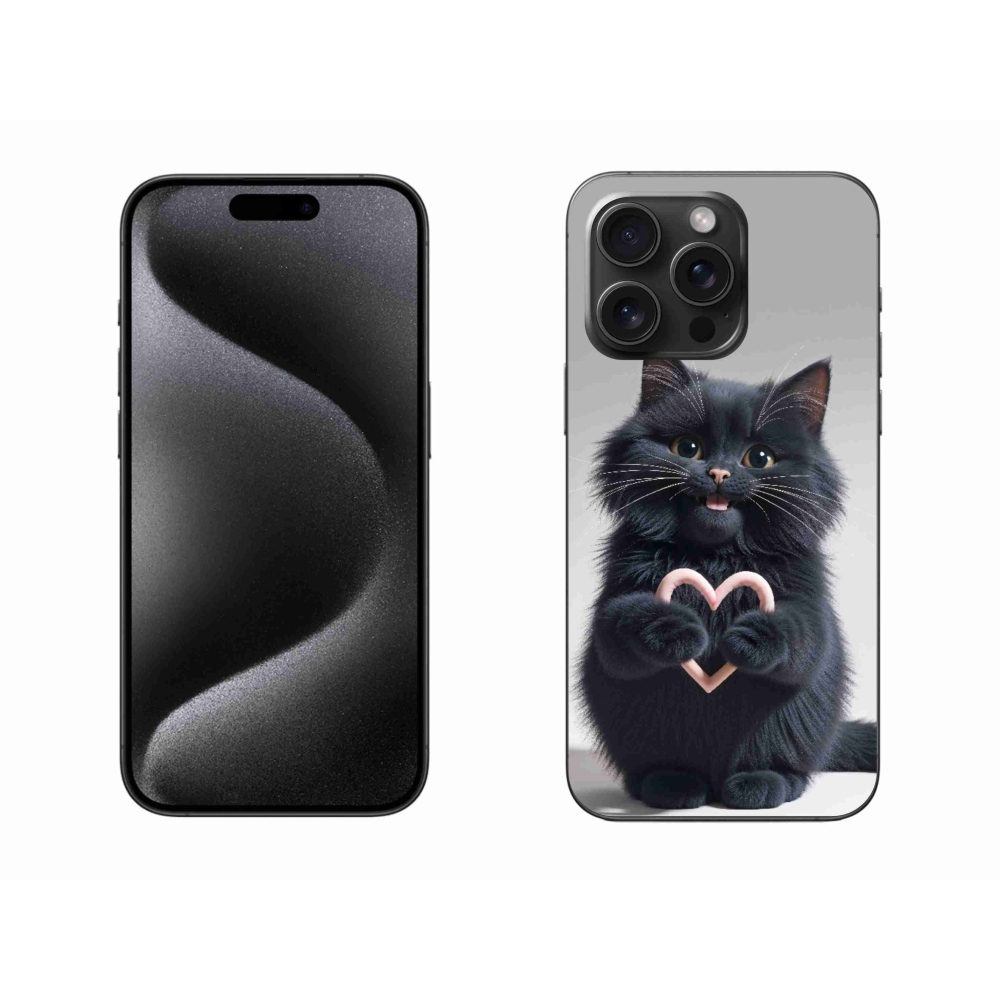 Gélový kryt mmCase na iPhone 15 Pro Max - mačacia láska 3
