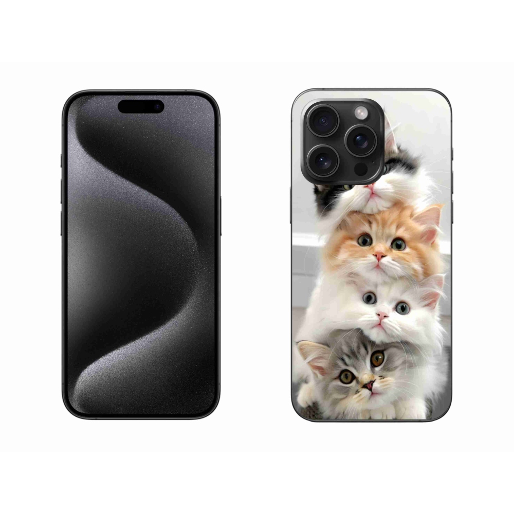 Gélový kryt mmCase na iPhone 15 Pro Max - mačacia partia