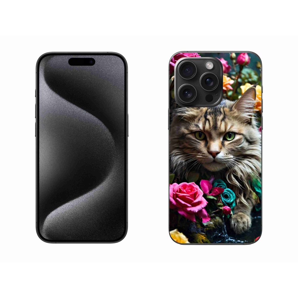 Gélový kryt mmCase na iPhone 15 Pro Max - mačacie pohľad 2