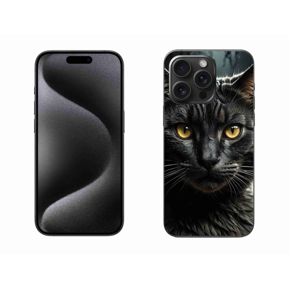 Gélový kryt mmCase na iPhone 15 Pro Max - mačacie pohľad 3