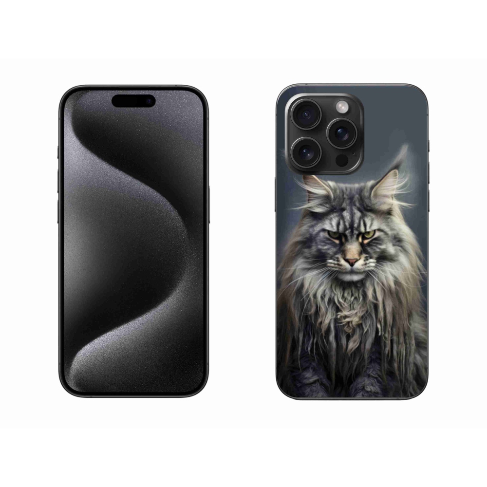 Gélový kryt mmCase na iPhone 15 Pro Max - mačacie pohľad 4