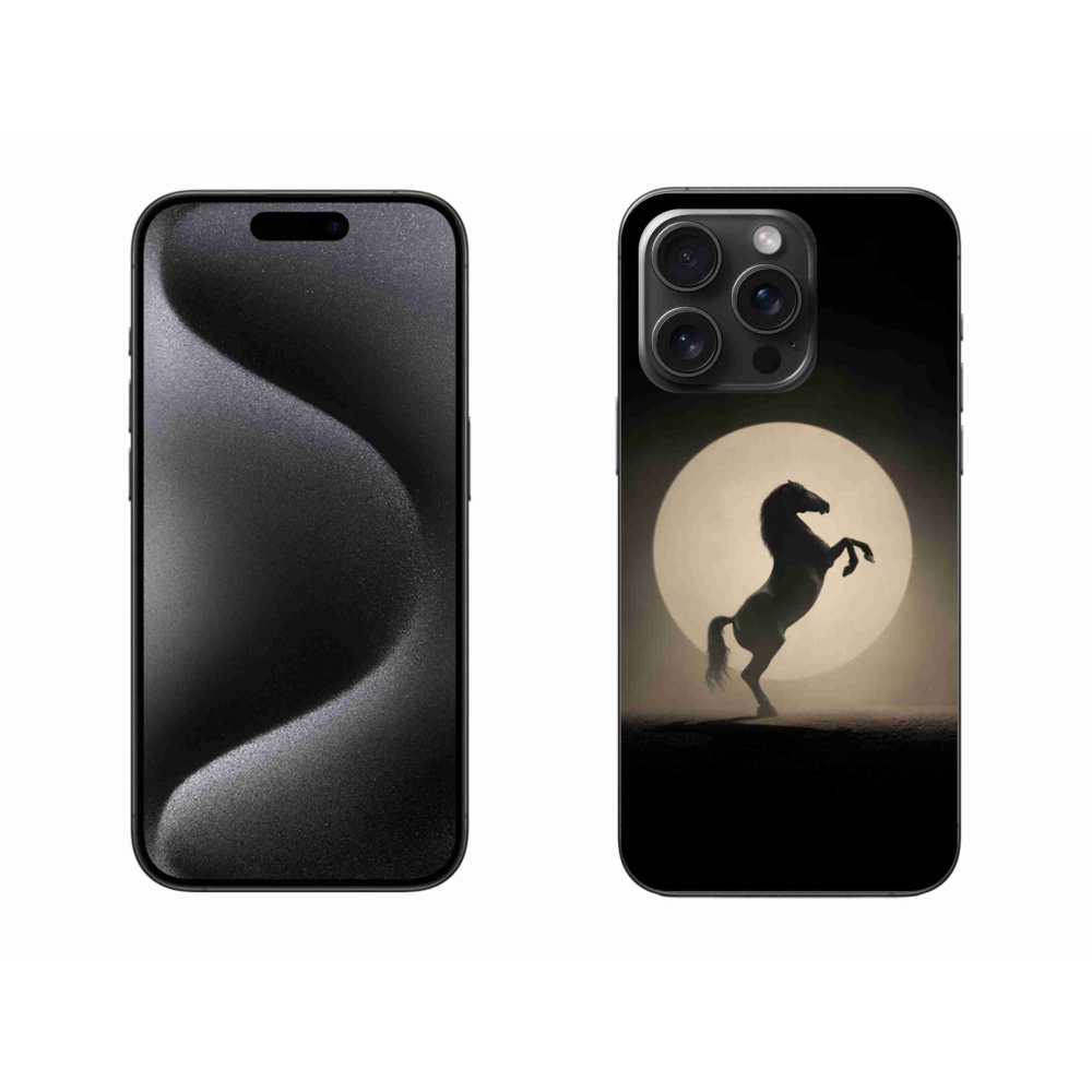 Gélový kryt mmCase na iPhone 15 Pro Max - kôň v siluete