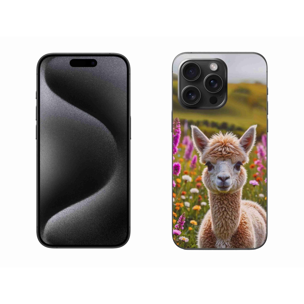 Gélový kryt mmCase na iPhone 15 Pro Max - lama na lúke