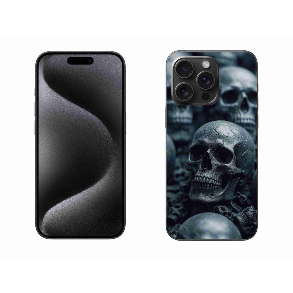 Gélový kryt mmCase na iPhone 15 Pro Max - lebka 2
